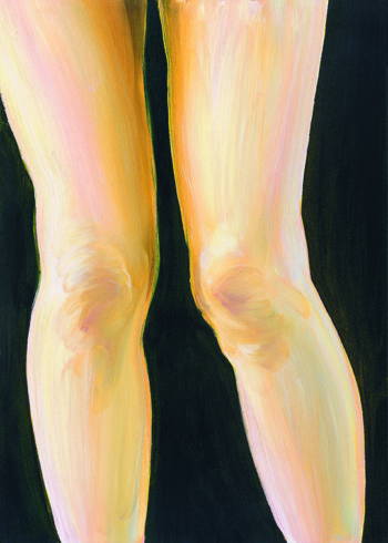 Cornelius Völker, Knie, 2016, Öl auf Leinwand, 70x50 cm Foto: Christoph Münstermann, Düsseldorf © Cornelius Völker, 2016 VG Bild-Kunst Bonn