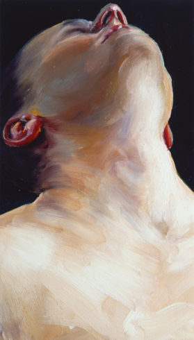 Cornelius Völker, Hals, 2016, Öl auf Leinwand, 50x50 cm Foto: Christoph Münstermann, Düsseldorf © Cornelius Völker, 2016 VG Bild-Kunst Bonn