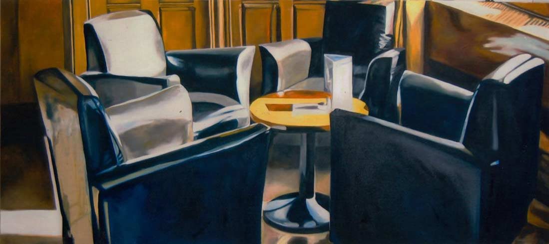 Bild 14 »4 Sessel«, Öl auf Leinwand, 90 x 210 cm