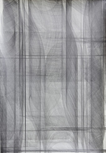Kantenzeichnung, 2016, Bleistift, 90 x 61 cm