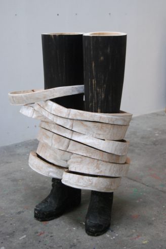 Christoph Platz, Goeringringring, 2016, Eiche, Pappel, bemalt