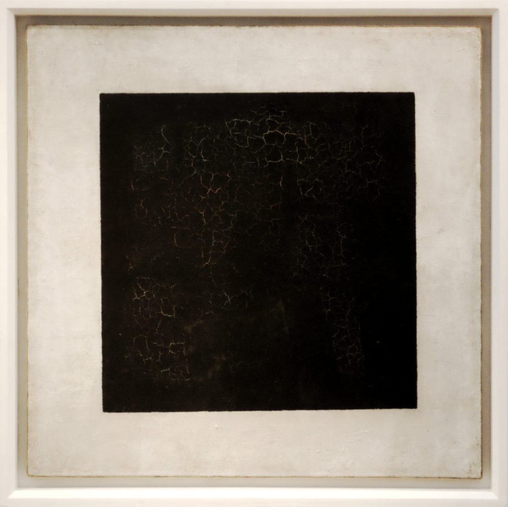 Schwarzes Quadrat auf weißem Grund, 1914–1915, Öl auf Leinwand, 79,6 x 79,5 cm, Tretjakow-Galerie, Moskau