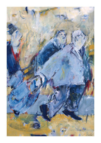 Nichts wie heim, Acryl auf Leinwand, 120 x 80 cm, Foto: Rosemarie Zacher
