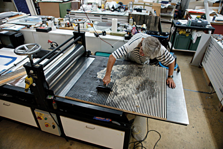 Georges Wenger in seinem Atelier