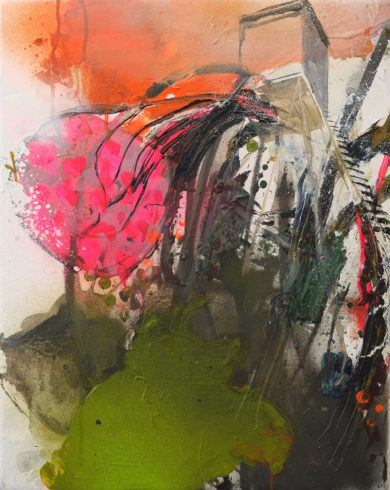 Wild, 2017, Acryl und Öl auf Leinwand, 40 x 50 cm © VG Bild-Kunst, Bonn 2018/ Stephanie Abben, Foto: Stephanie Abben