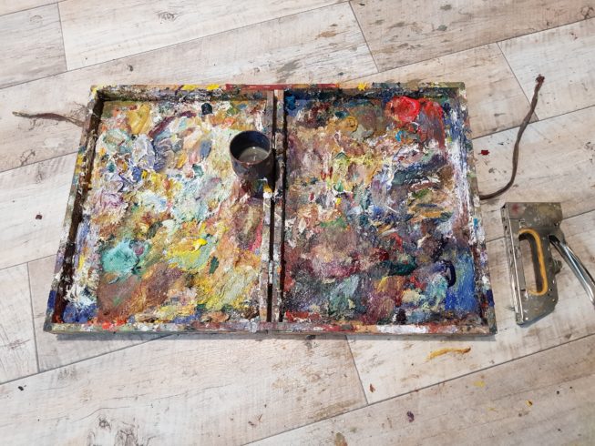 Ölmalerei unterwegs mit Klapp-Palette