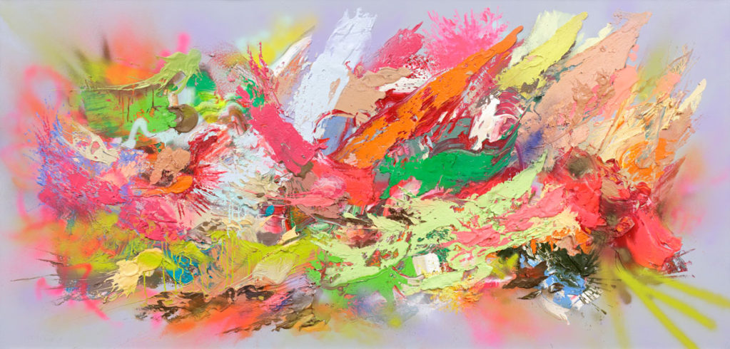 Exuberant Tension, 2018, Oil/Canvas, 120 x 250 cm, Courtesy of the Artist, Foto: Hans-Georg Gaul