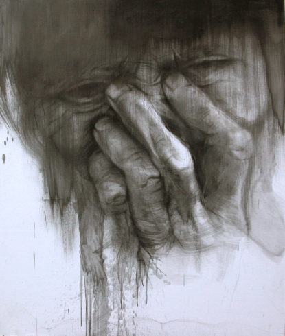 Porträt 2, 2019, Bleistift, Grafit, 145 x 100 cm © und Foto: Piotr Sonnewend