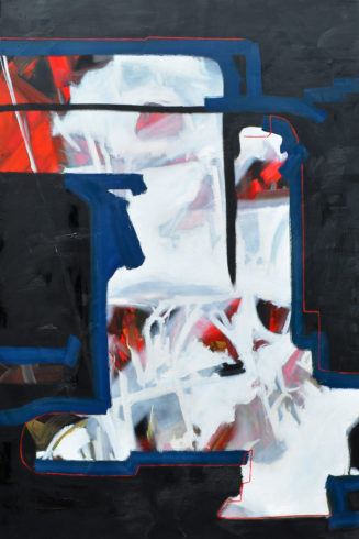 Durchbruch, 2019, Öl auf Leinwand, 150 x 100 cm (Serie „Durchbrüche“) VG Bild-Kunst, Bonn 2020/ Christine Westenberger, Foto: Christine Westenberger