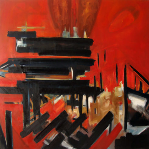 Mephisto, 2012, Öl auf Leinwand, 160 x 160 cm (Serie „Fragmente“) VG Bild-Kunst, Bonn 2020/ Christine Westenberger, Foto: Christine Westenberger