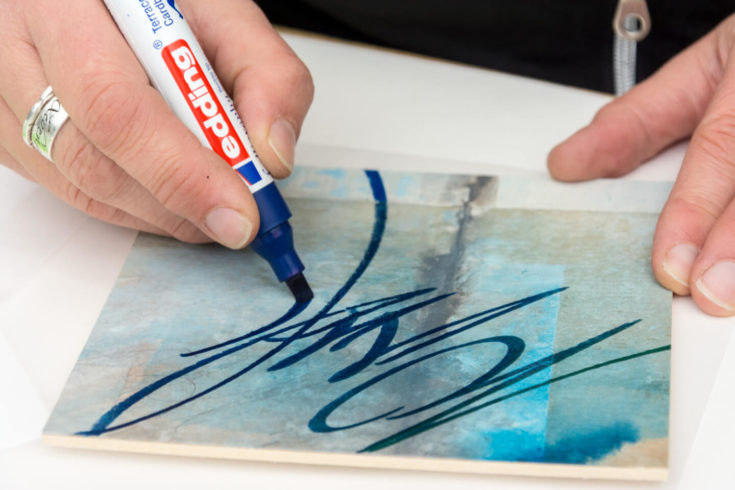 Faserstift trifft Transfergold: Schritt für Schritt zum Materialmix 01