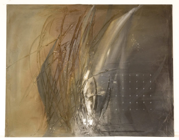 „Suchen und Finden“ 100 x 80 cm, Leinwand, Acrylmischtechnik mit Spachtelmasse, 2013