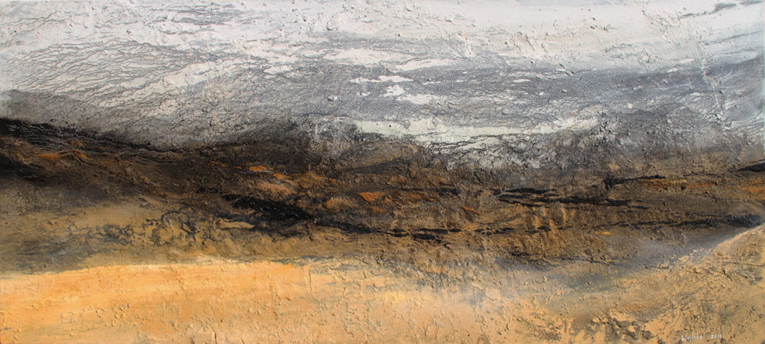 Al Ain | Sand der Rub al Khali (VAE), Farb pigmente, Binder | 90 x 190 cm | 2015
