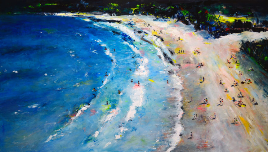 Lazy Days, 2017, Öl auf Leinwand, 80 x 140 cm © VG Bild-Kunst, Bonn 2021/ Tanja Vetter, Foto: Alexander Horn