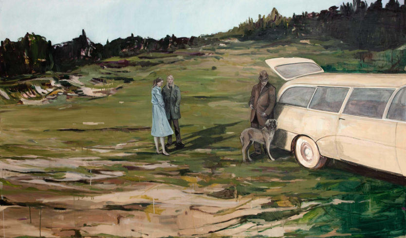 Ludeo, 2009, Öl und Kasein auf Baumwolle, 115 x 195 cm © VG Bild-Kunst, Bonn 2021/ Meike Lohmann, Foto: Tobias Ziegler.