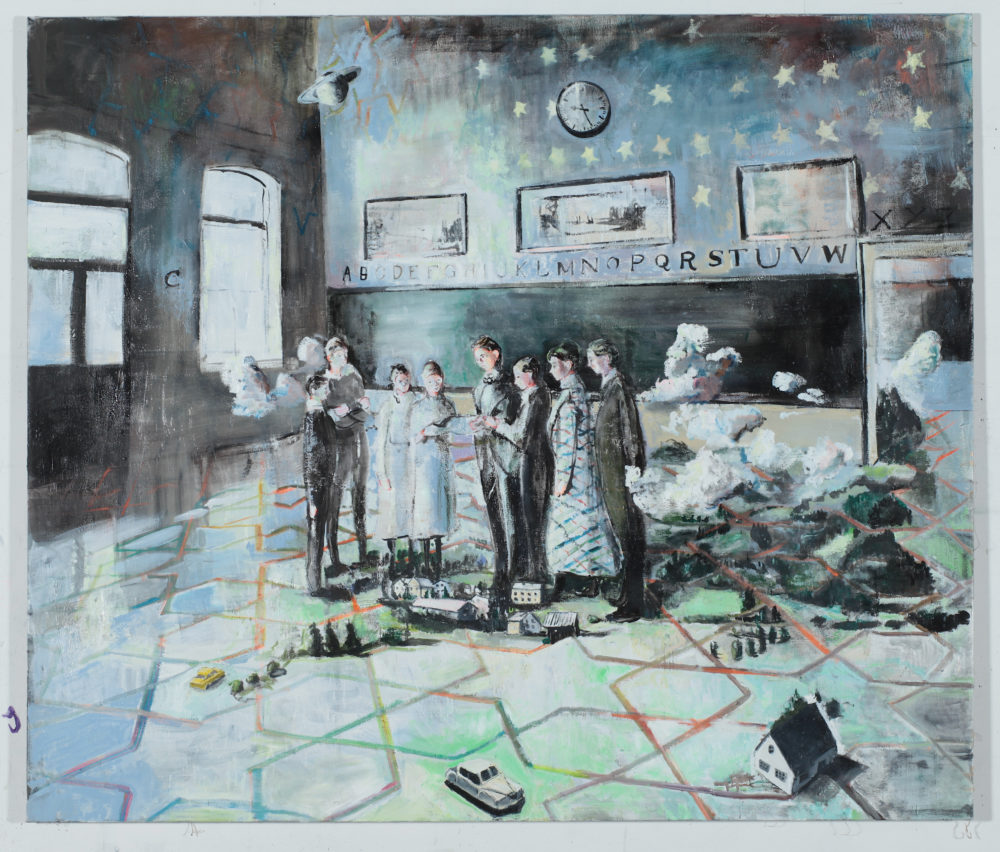 Großer Weltentwurf, 2016, Öl auf Leinwand, 170 x 220 cm © Simone Lucas, Foto: Wendelin Bottländer