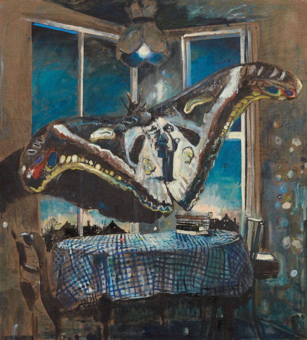 Artistin, 2022, Öl auf Leinwand, 160 x 145 cm © Simone Lucas, Foto: Wendelin Bottländer