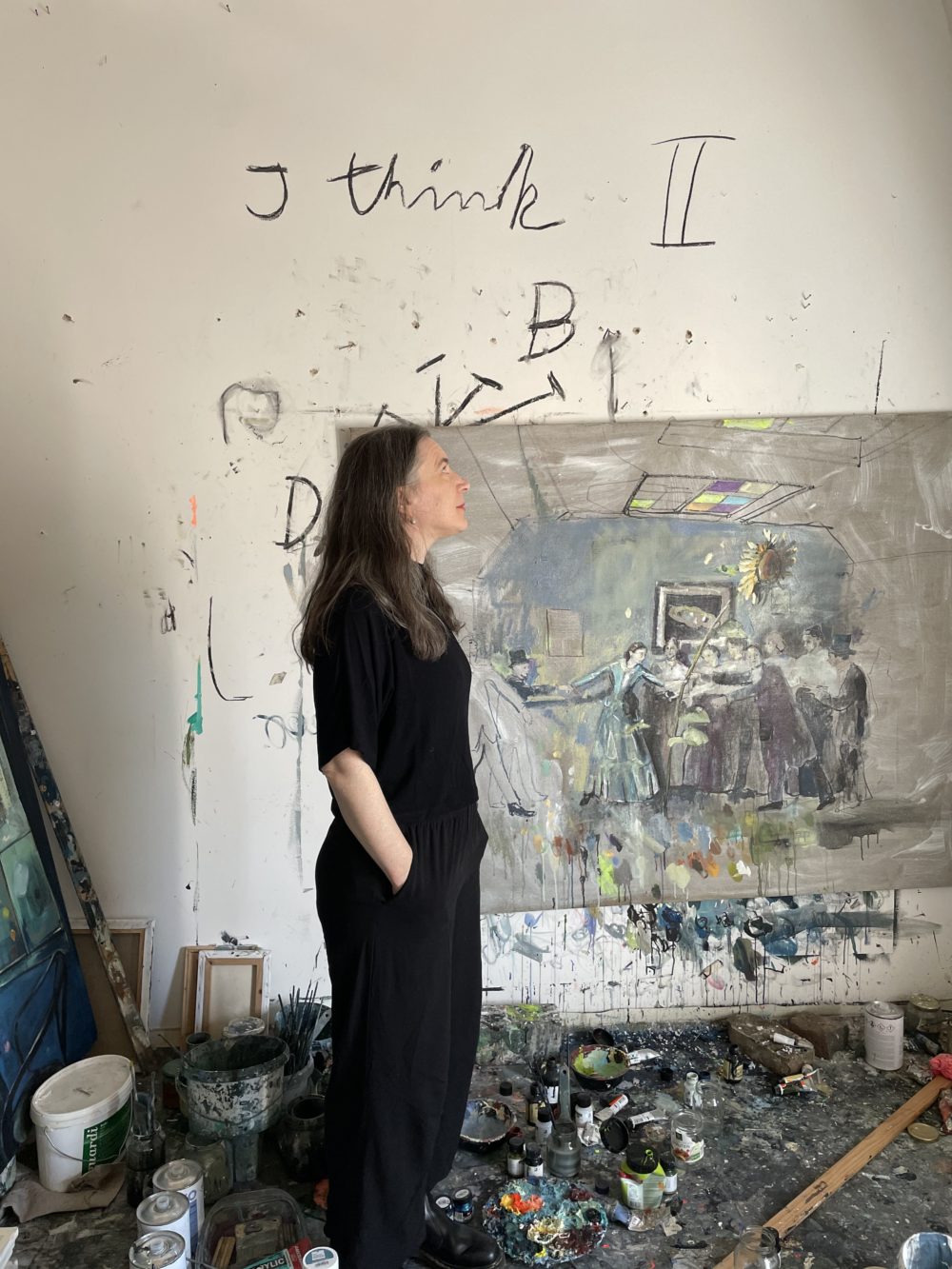 Simone Lucas im Atelier Foto: Archiv der Künstlerin