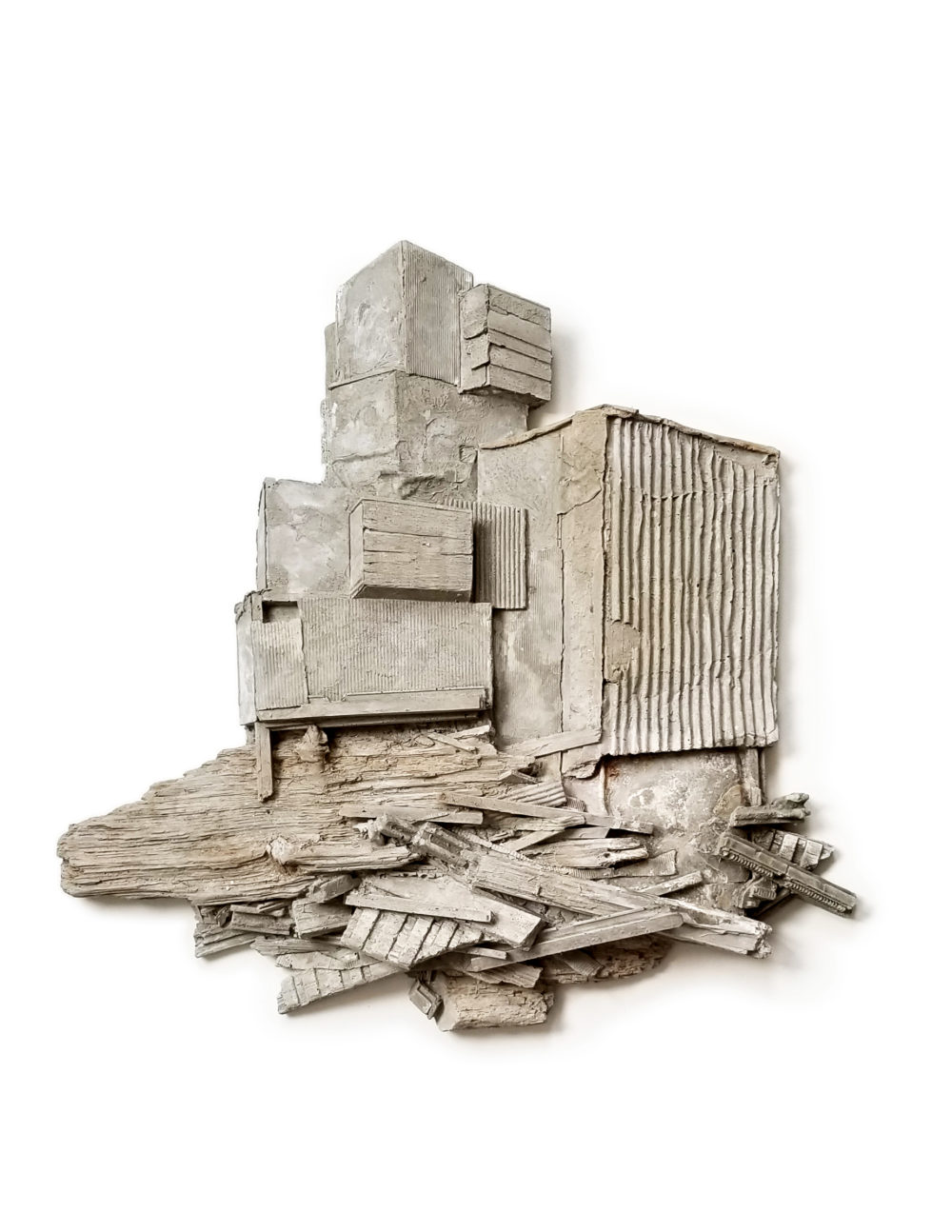Aus der Reihe Flat, 2021, Wandrelief, Betonguss, 58 x 60 x 7 cm VG Bild-Kunst, Bonn 2023 / Wibke Rahn, Foto: Wibke Rahn
