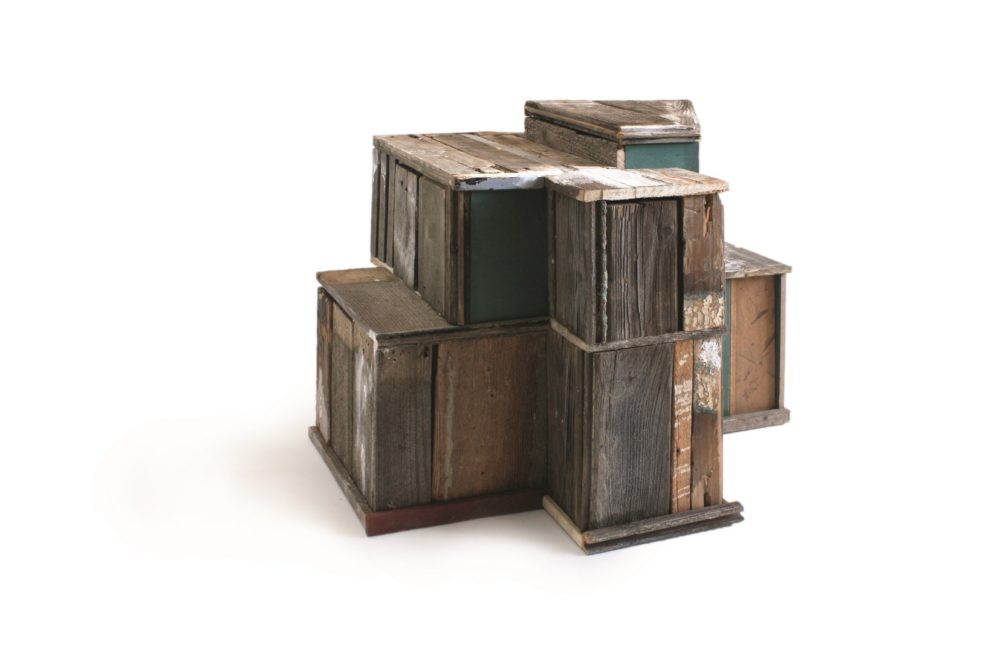 Behausung III, 2012, Holz, mixed media, 59 x 47 x 44 cm VG Bild-Kunst, Bonn 2023 / Wibke Rahn, Foto: Wibke Rahn