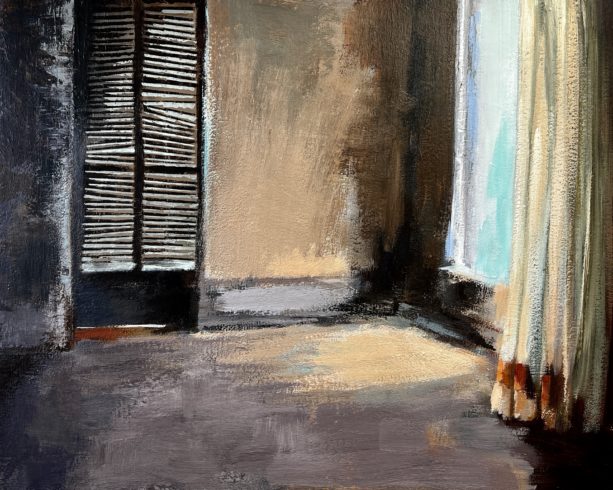 Membran, 2023, Acryl/Karton/Leinwand, 80 x 100 cm © und Foto: Carola Dewor