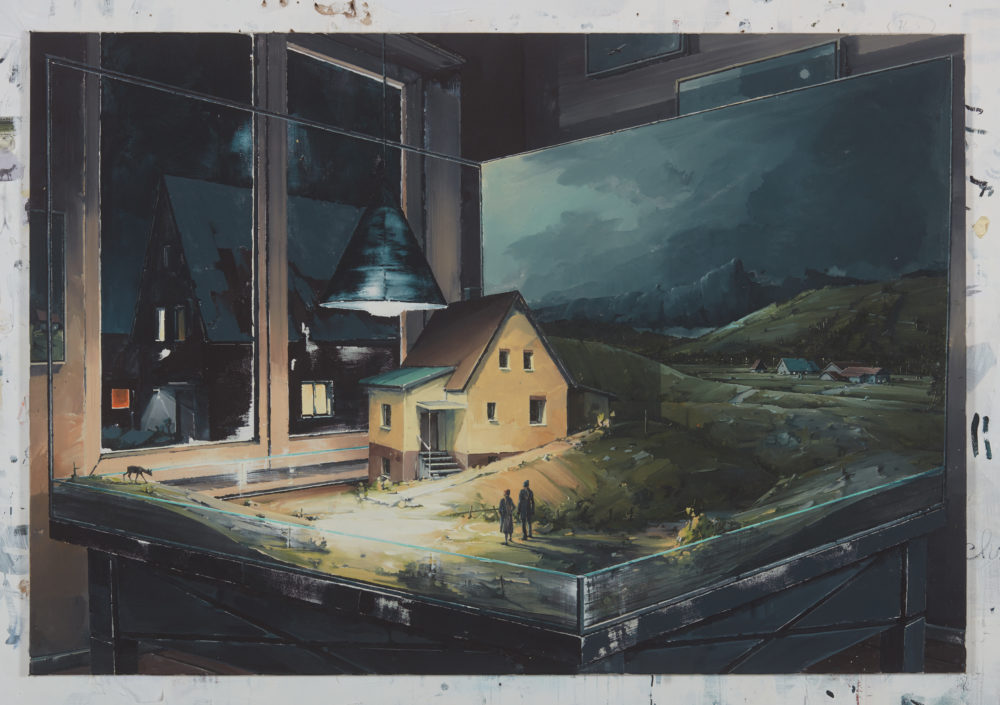 Haus, 2021, Acryl auf Leinwand, 140 x 180 cm © Sven Kroner, Foto: Wendelin Bottländer