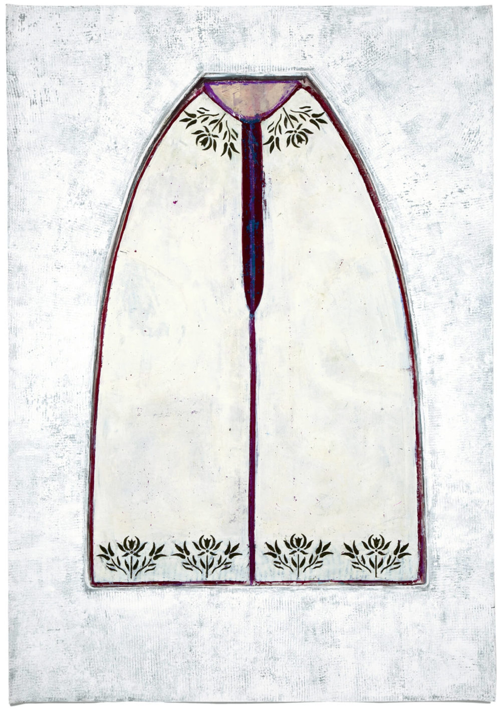 „… es sei denn, was außen ist“, 2010-2013, Acryl und Ölpastell auf Fotokarton, 122 x 85 cm © VG Bild-Kunst, Bonn 2023/Cholud Kassem, Foto: Dorothea Burkhardt © VG Bild-Kunst, Bonn 2023/Dorothea Burkhardt