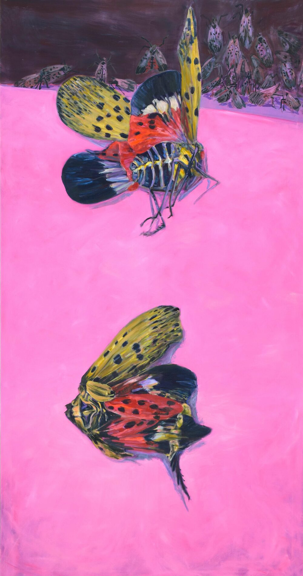 Fallen Angels, 2024, 210 x 110 cm, Öl auf Nesselleinwand, Foto: Elisabeth Weckes
