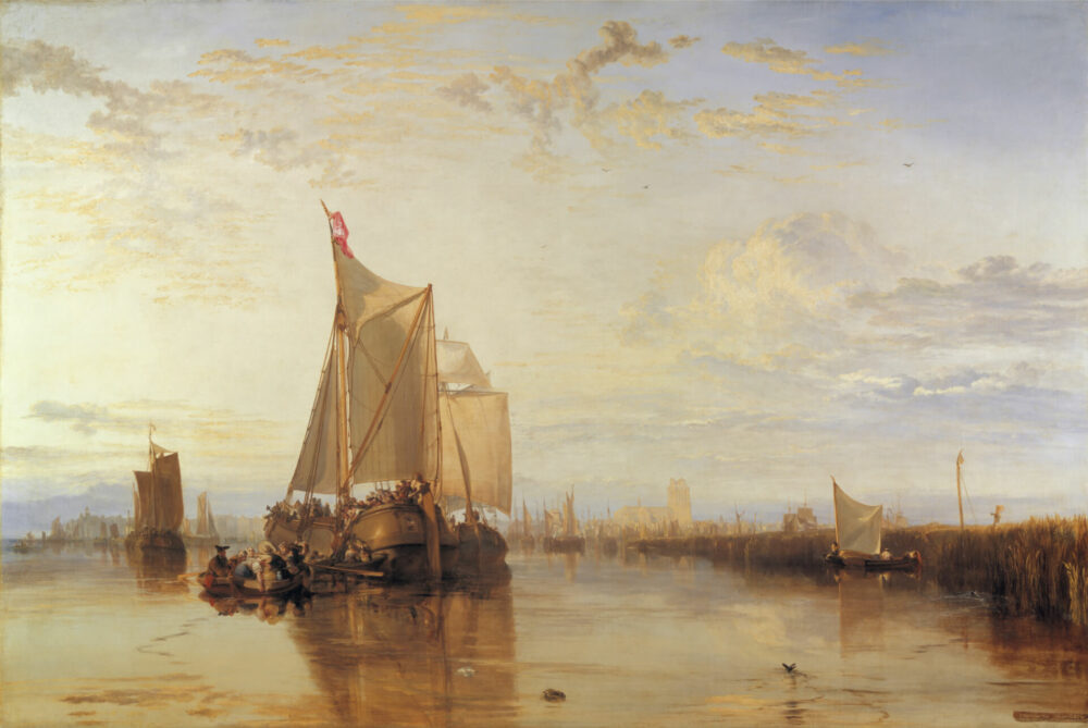 Joseph Mallord William Turner, Dort oder Dordrecht, das von Rotterdam nach Dort fahrende Paketboot in einer Flaute, 1818; Cale Center für British Art, New Haven, (c) Favoritenpresse