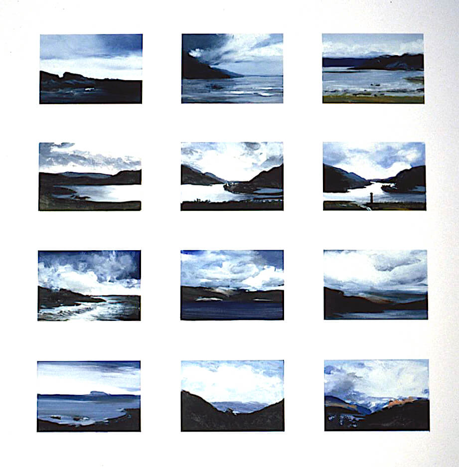 Schottland-Block, 1985, Acryl auf Karton, 100 x 70 cm © Bernhard Krug, Foto: Bernhard Krug