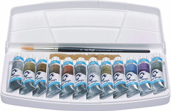 Royal Talens – Van Gogh Aquarellkasten mit 12x 10 ml Metallic-/Interferenzfarbtöne