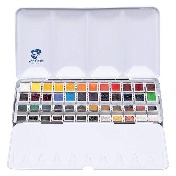 Royal Talens – Van Gogh Aquarellkasten mit 48 ½ Näpfchen