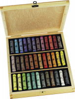 Sennlier Ecu-Künstler-Softpastell-Set, kleiner Holzkoffer