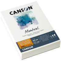 einseitig (kurze Seite) geleimt | Canson Montval Aquarellblock