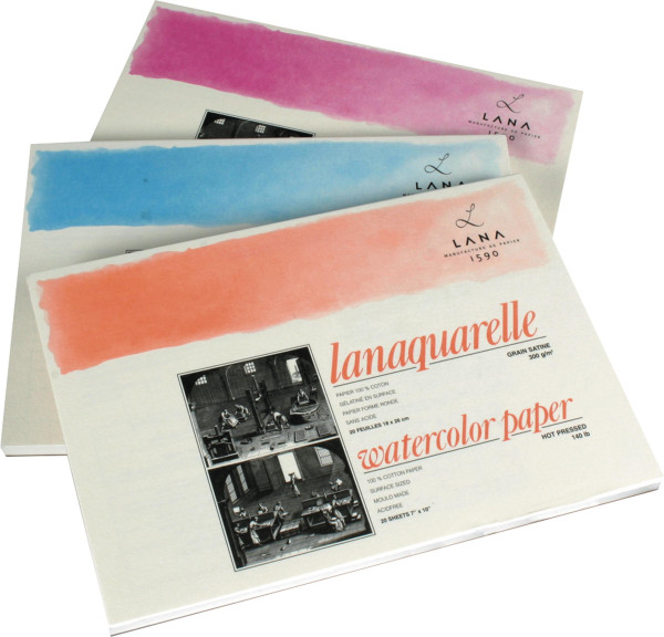Lana Lanaquarelle Bütten-Aquarellblock