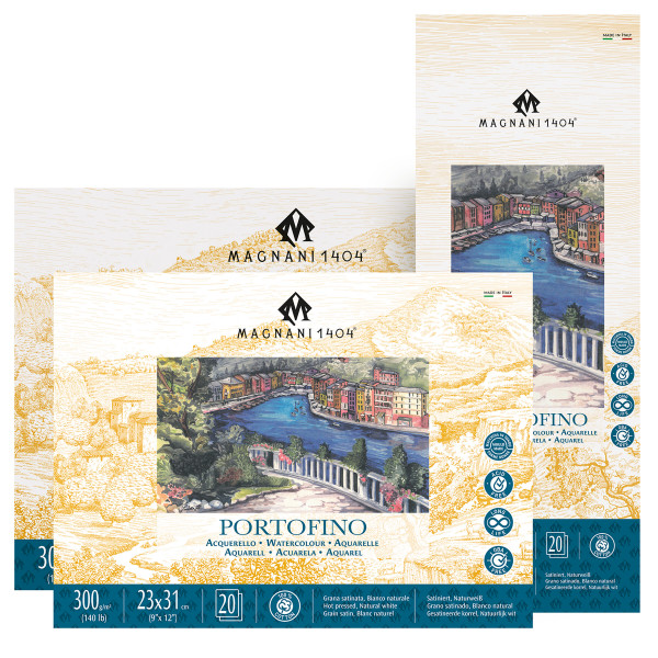 Magnani 1404® Portofino Aquarellpapier-Block (Satininert)